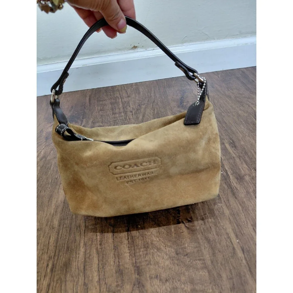 coach Mini handbag brown Suede - Picture 7 of 16